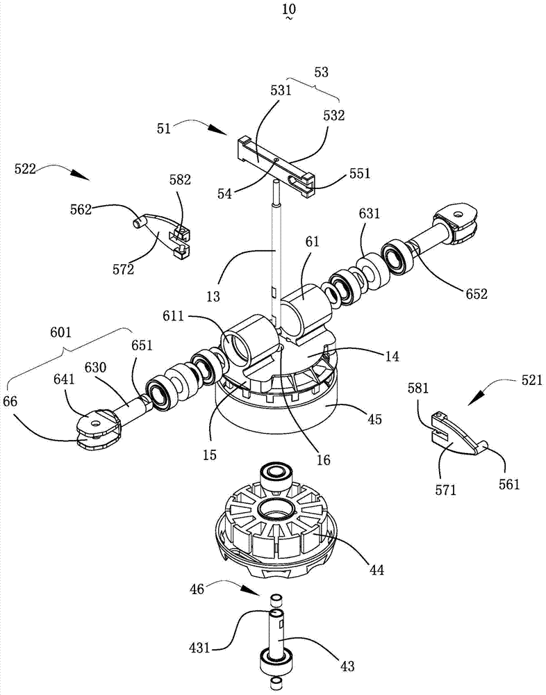 Variable-screw-pitch device and rotor wing assembly and multiple rotor wing aircraft adopting same