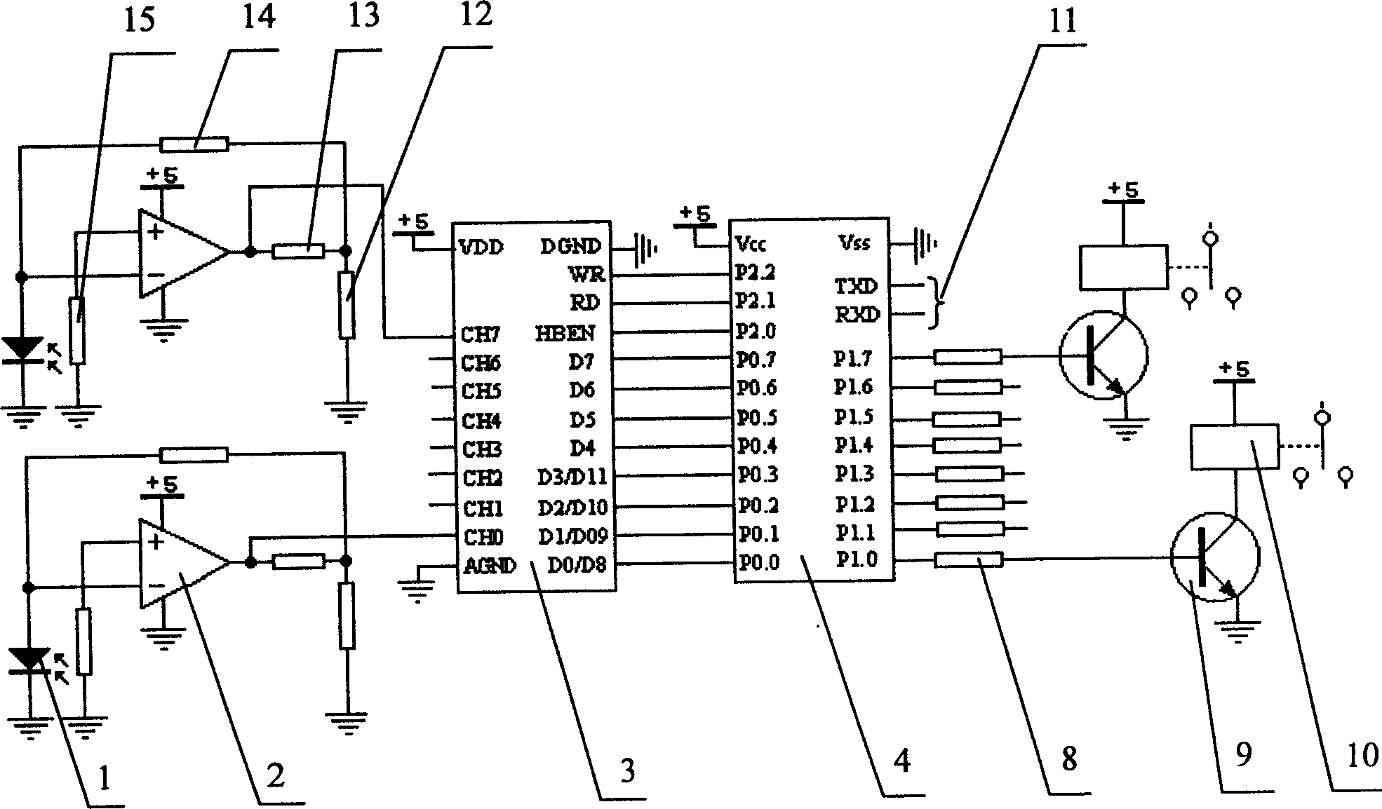 Flame alarm based on broad band gap semiconductor transducer