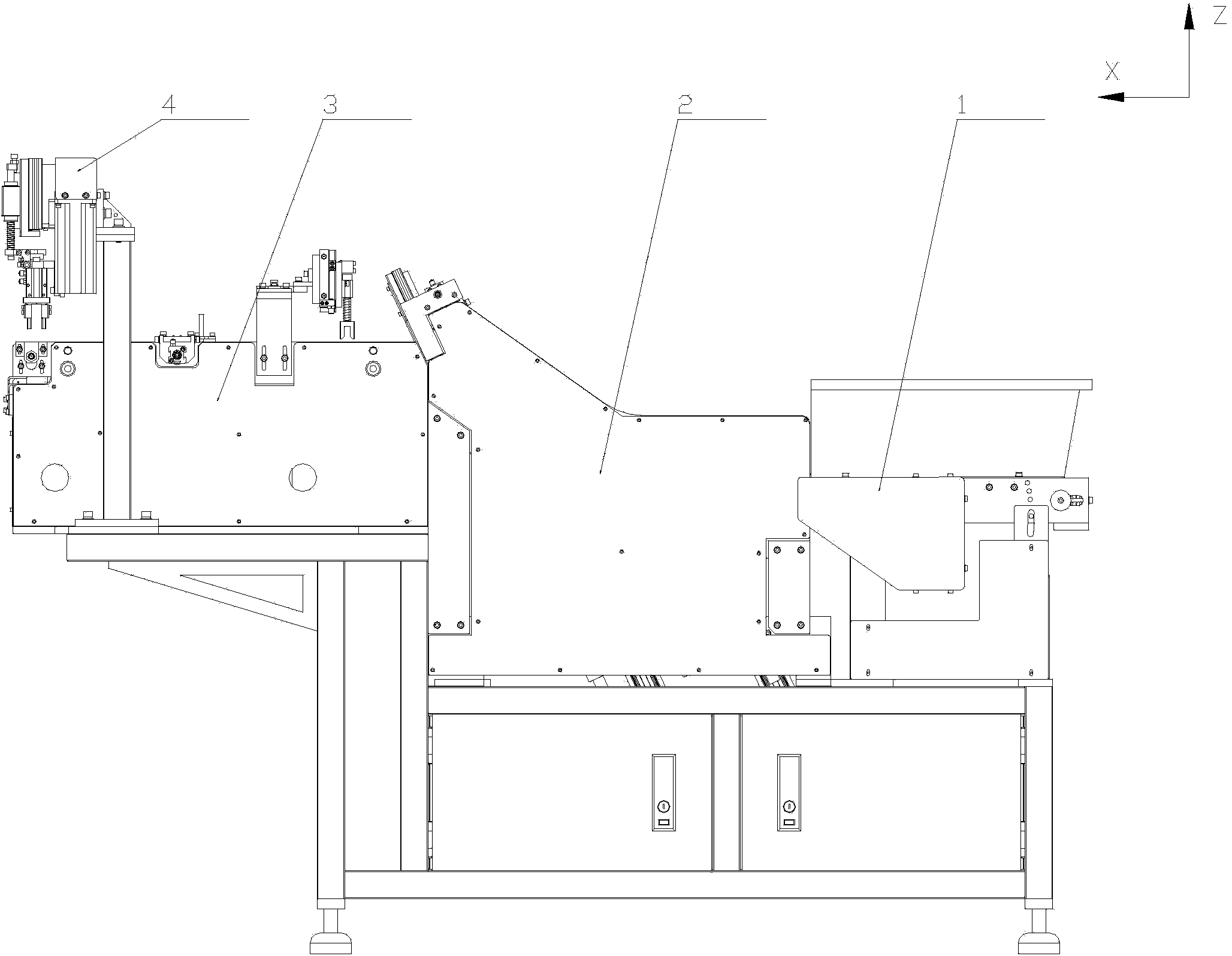 Feeding system of toothbrush bristle planting machine