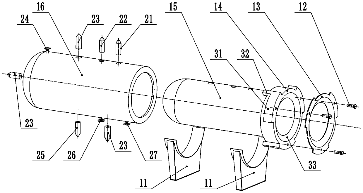 A horizontal supercritical fluid foaming equipment