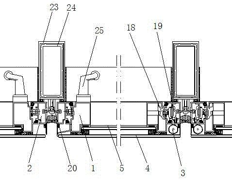 A hidden-type outward casement window of a glass curtain wall