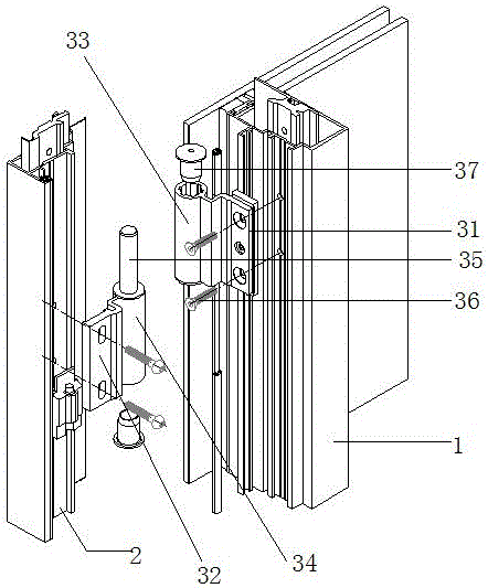 A hidden-type outward casement window of a glass curtain wall