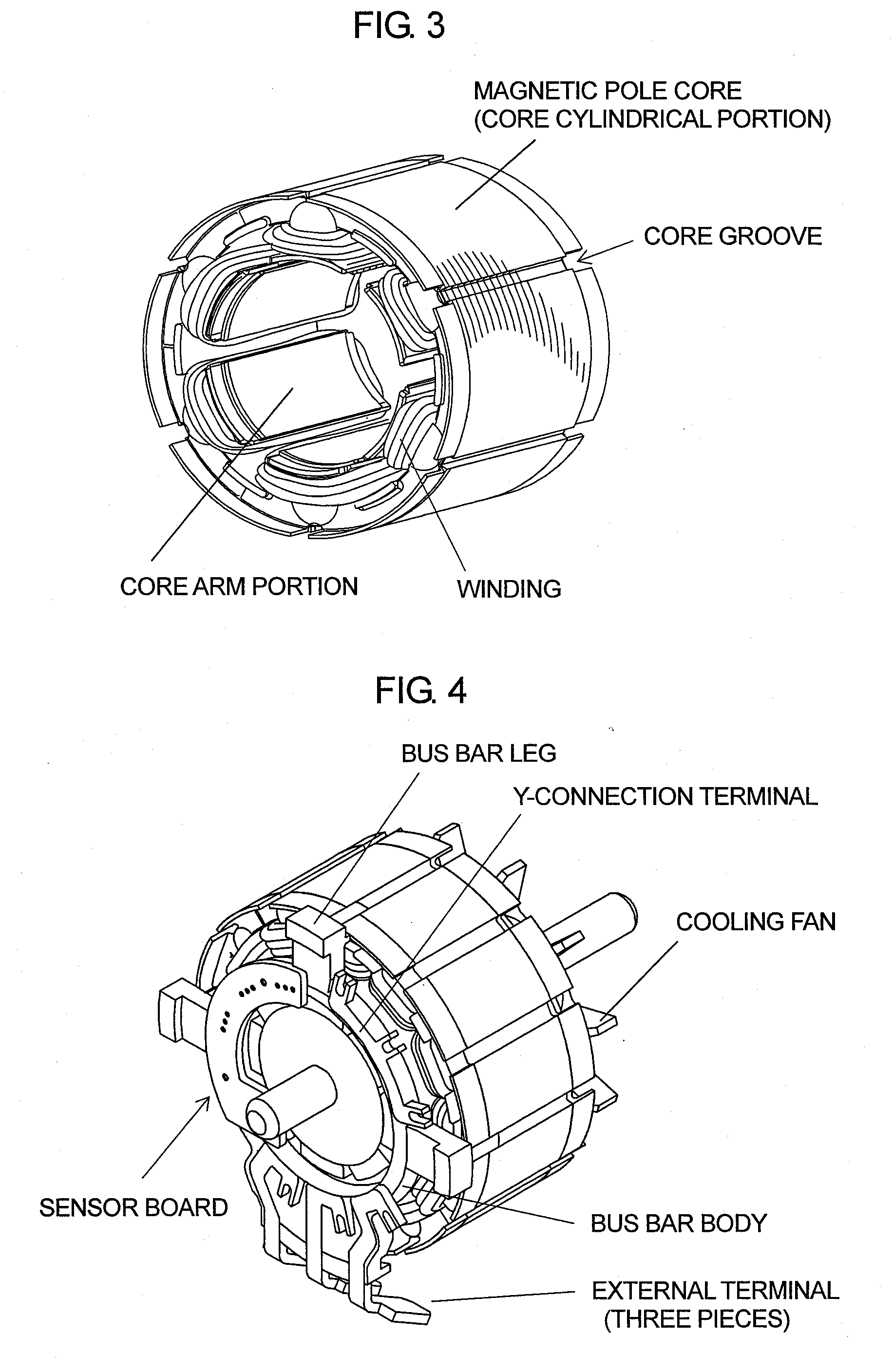 Inner-rotor-type brushless motor having built-in bus bar