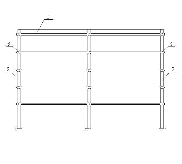 Fiber reinforce plastic (FRP) combination structure frame where integral type node is adopted and construction method thereof