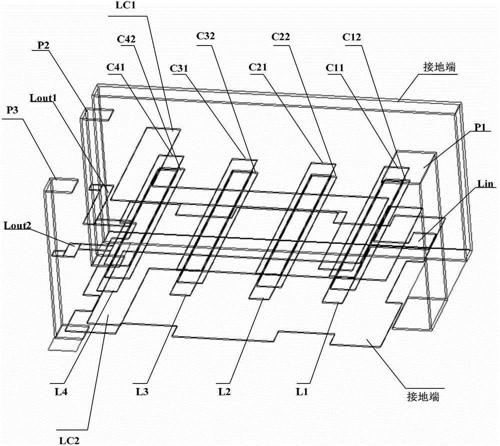 Distributed Miniature Bandpass Balanced Filter