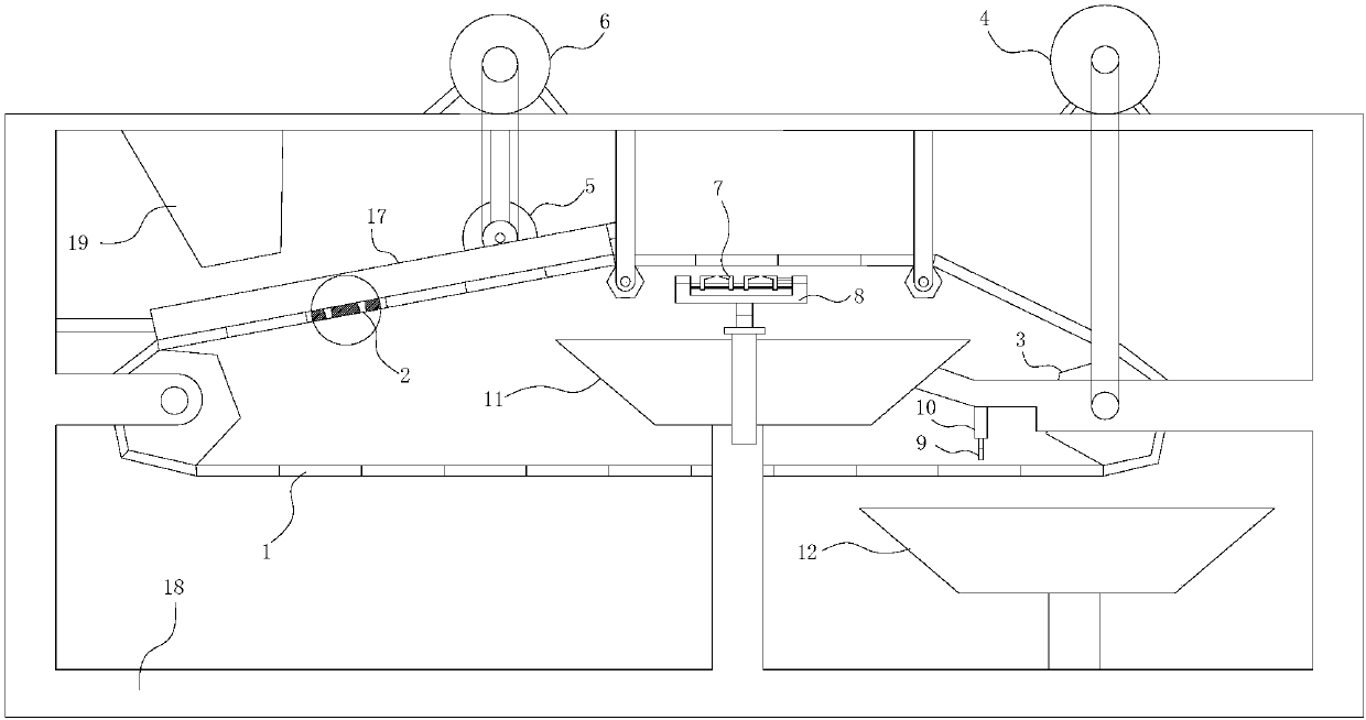 Turrinella terebra tail removing machine and tail removing method thereof