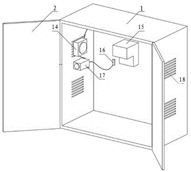 Foamed aluminum inner lining band power distribution cabinet with cabinet door return apparatus