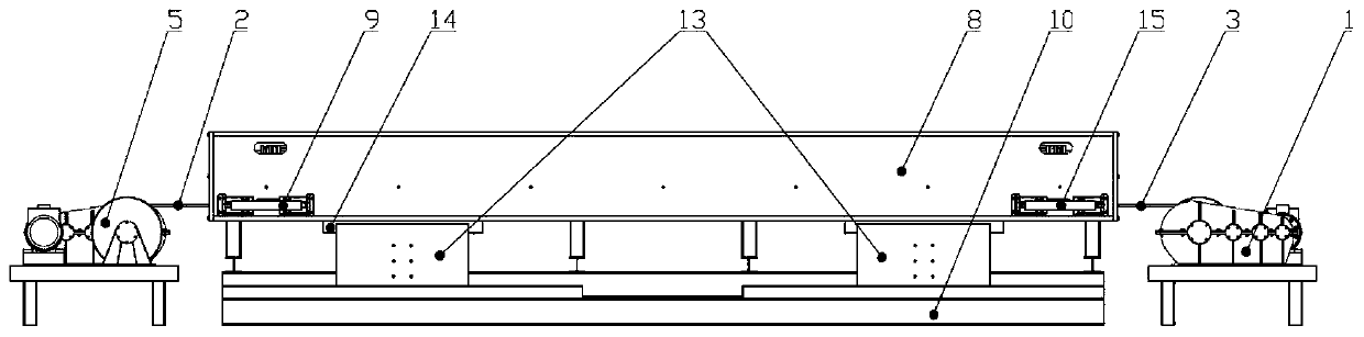 Spring energy storage type ejection traction device