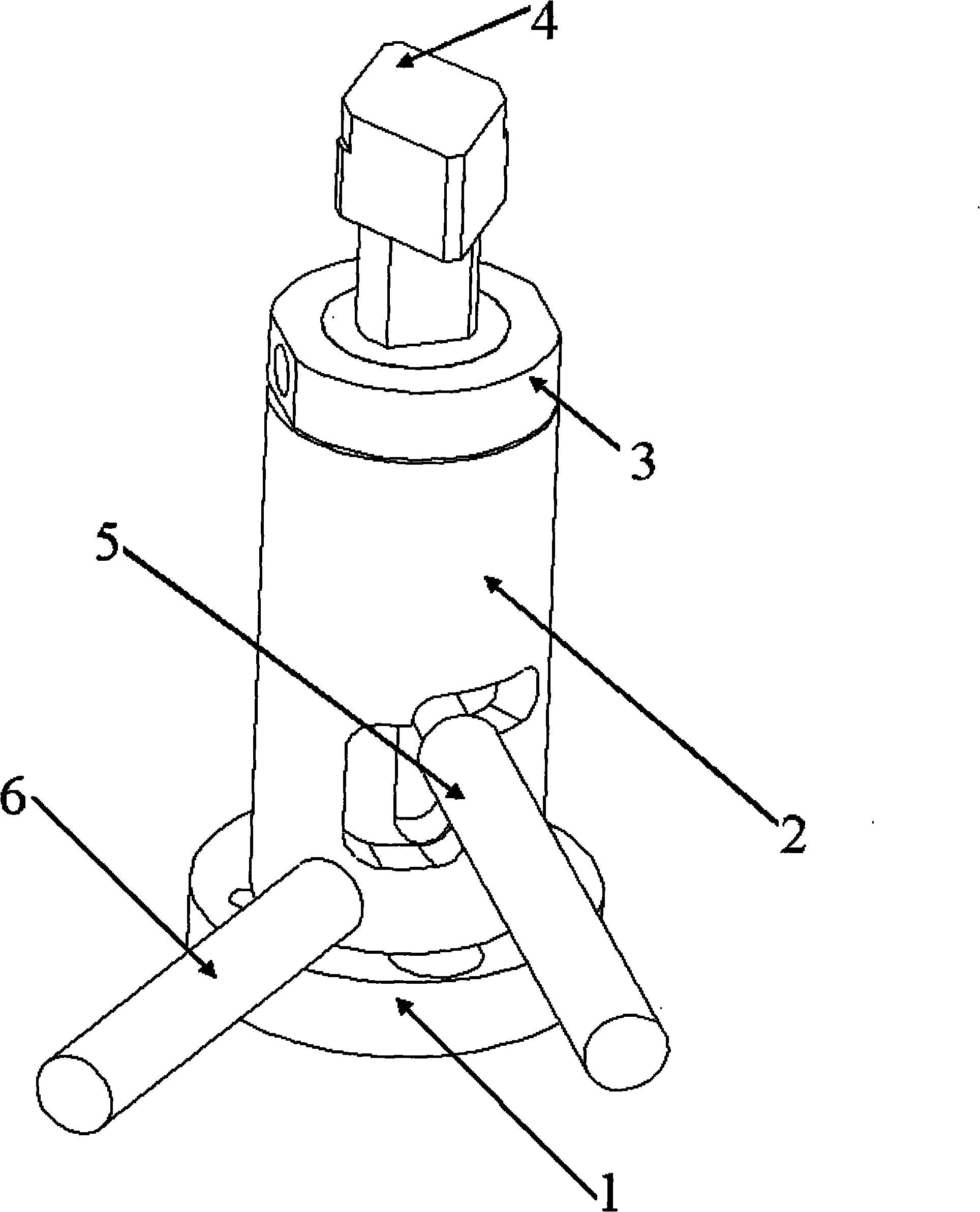 D shape guide pin top and bottom positioning structure of hole position check tool