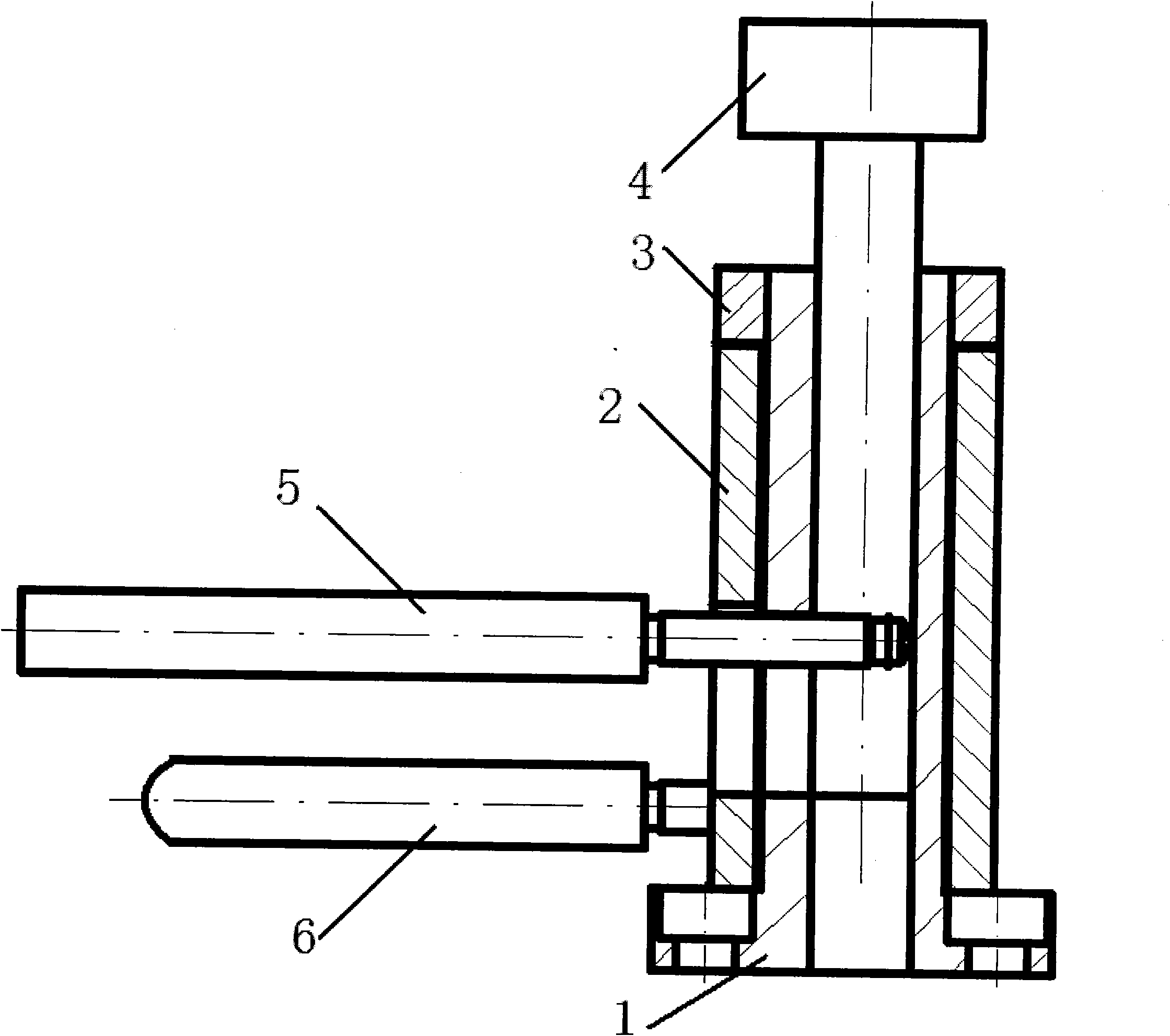 D shape guide pin top and bottom positioning structure of hole position check tool