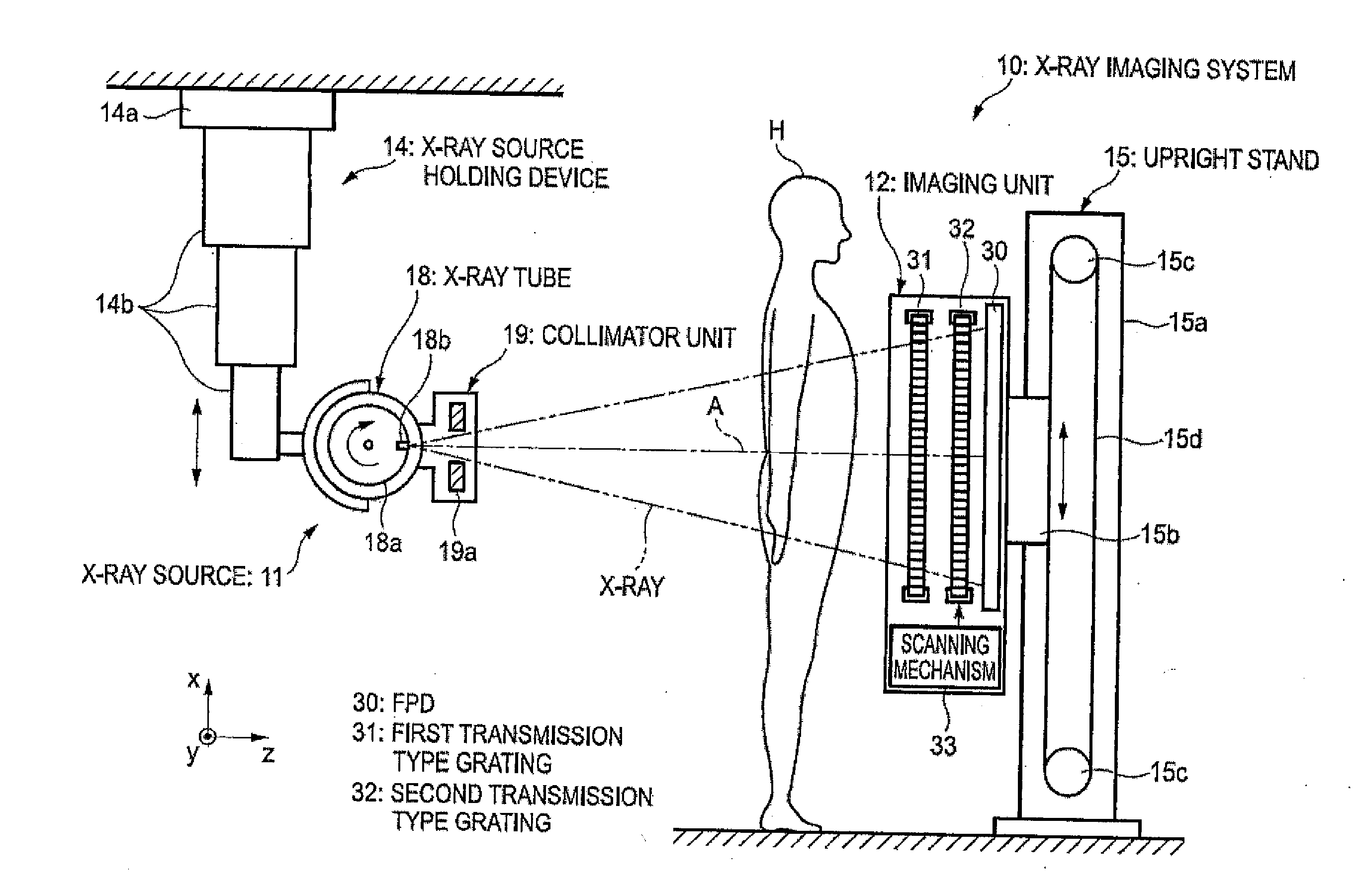 Radiation detection device, radiographic apparatus and radiographic system