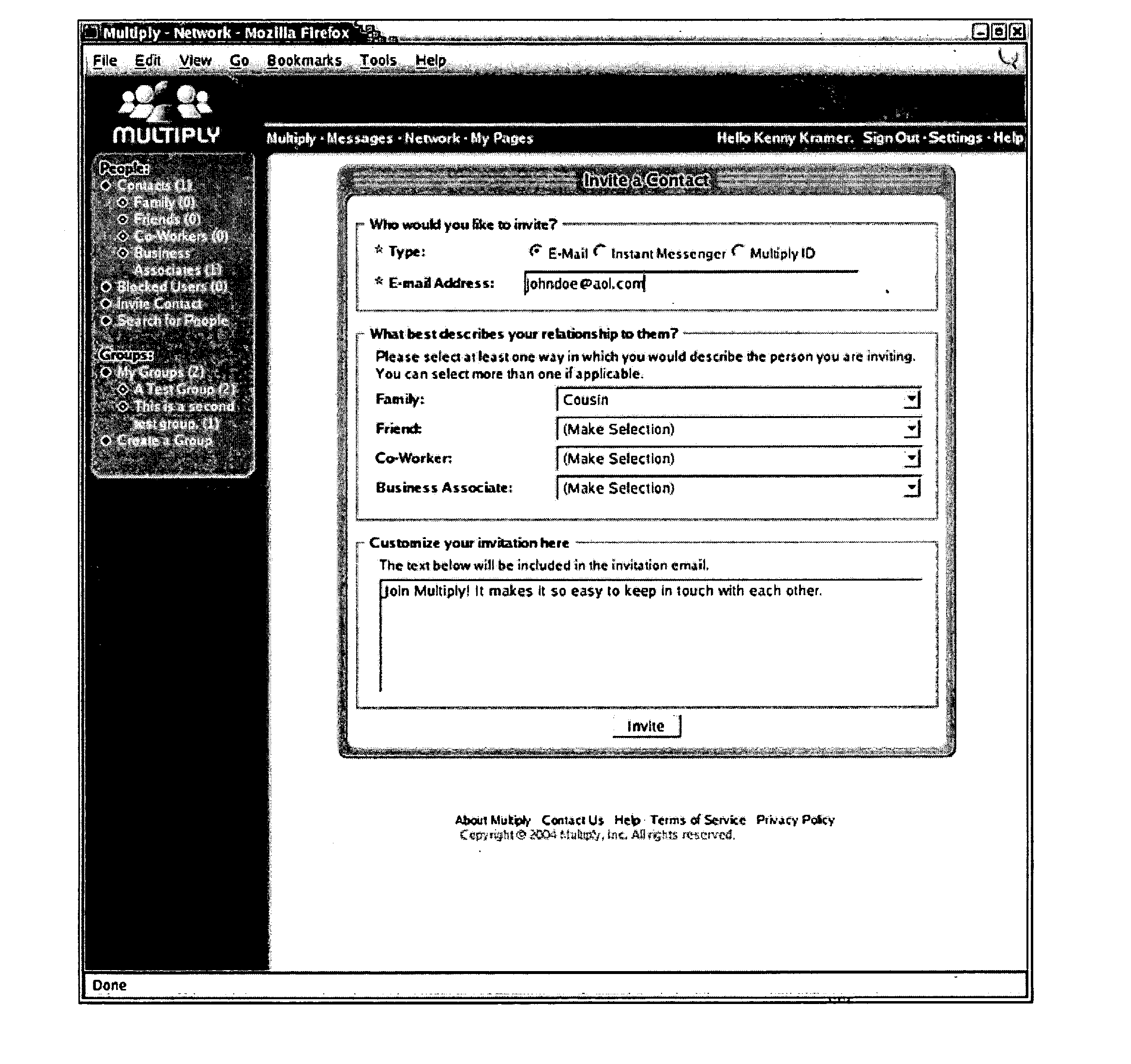 Method and system for controlling access to user information in a social networking environment