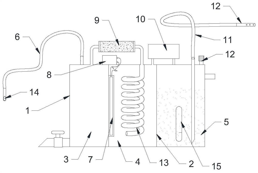 Medical decompression flushing device for gastrointestinal surgery nursing