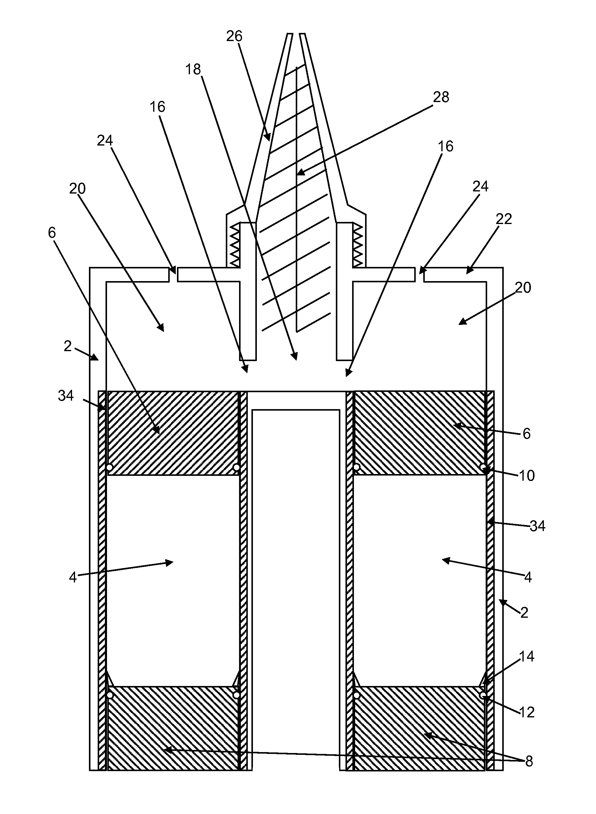 Multi-component cartridge system with shiftable closures in the cartridges