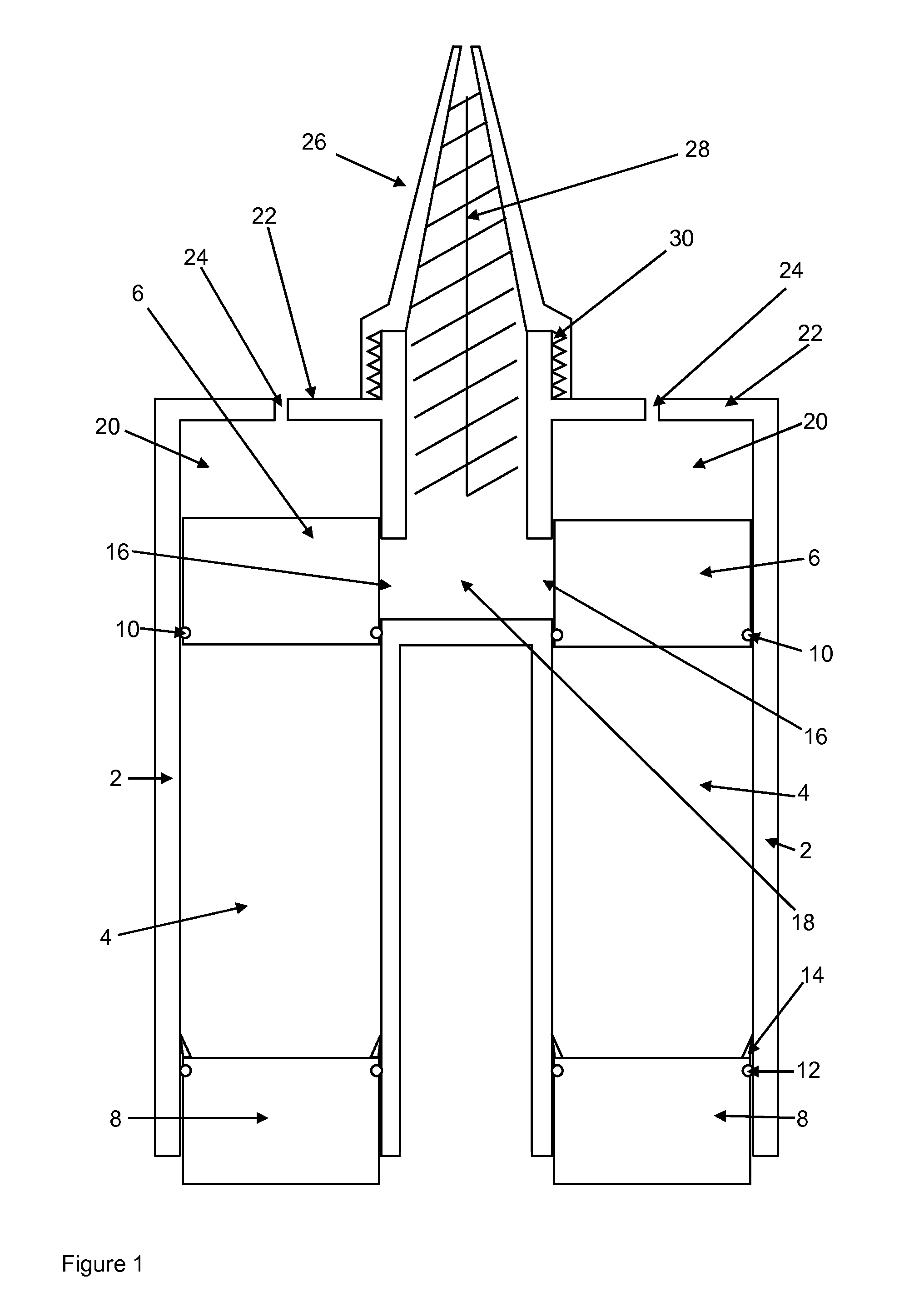 Multi-component cartridge system with shiftable closures in the cartridges