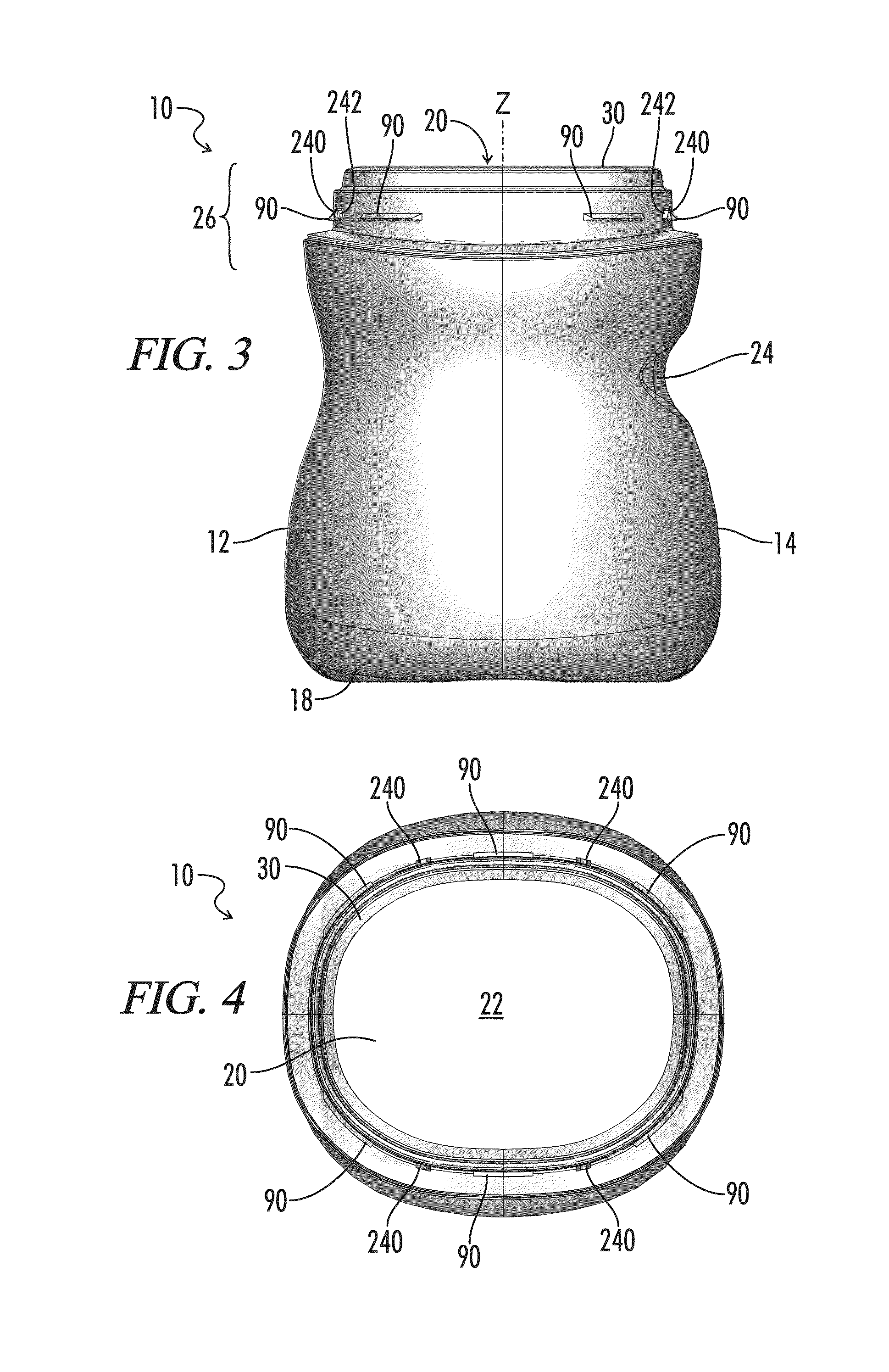 Resealable container with collar and lid