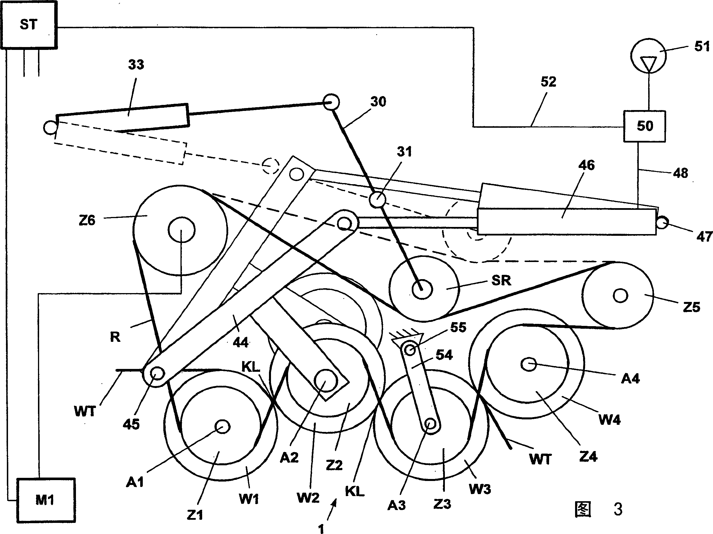 Driving device fr calendering roller