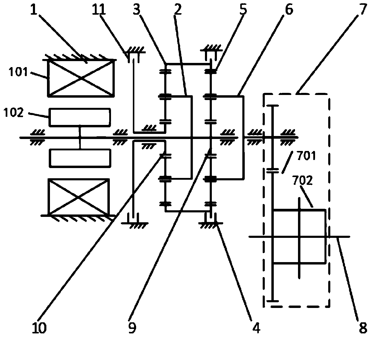 Integrated two-speed variable speed electric drive assembly system and application method