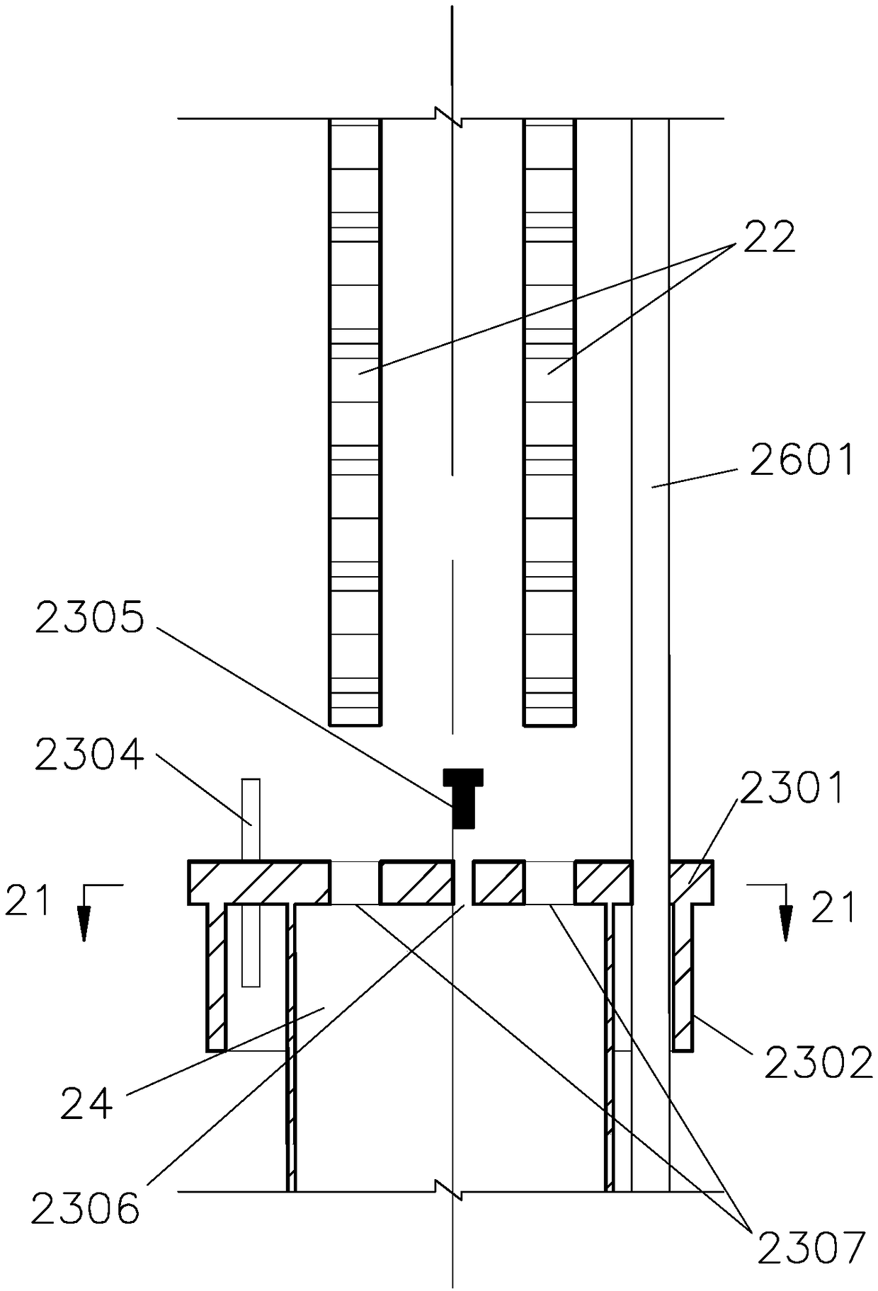 Cabin-type anchoring device and construction method using fiber-reinforced composite materials