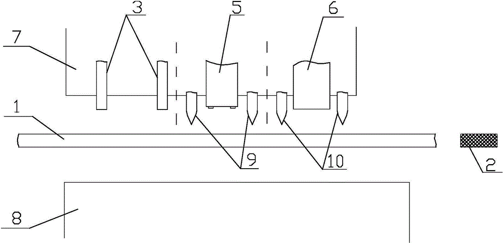 Production method of reinforcing sheet with mark