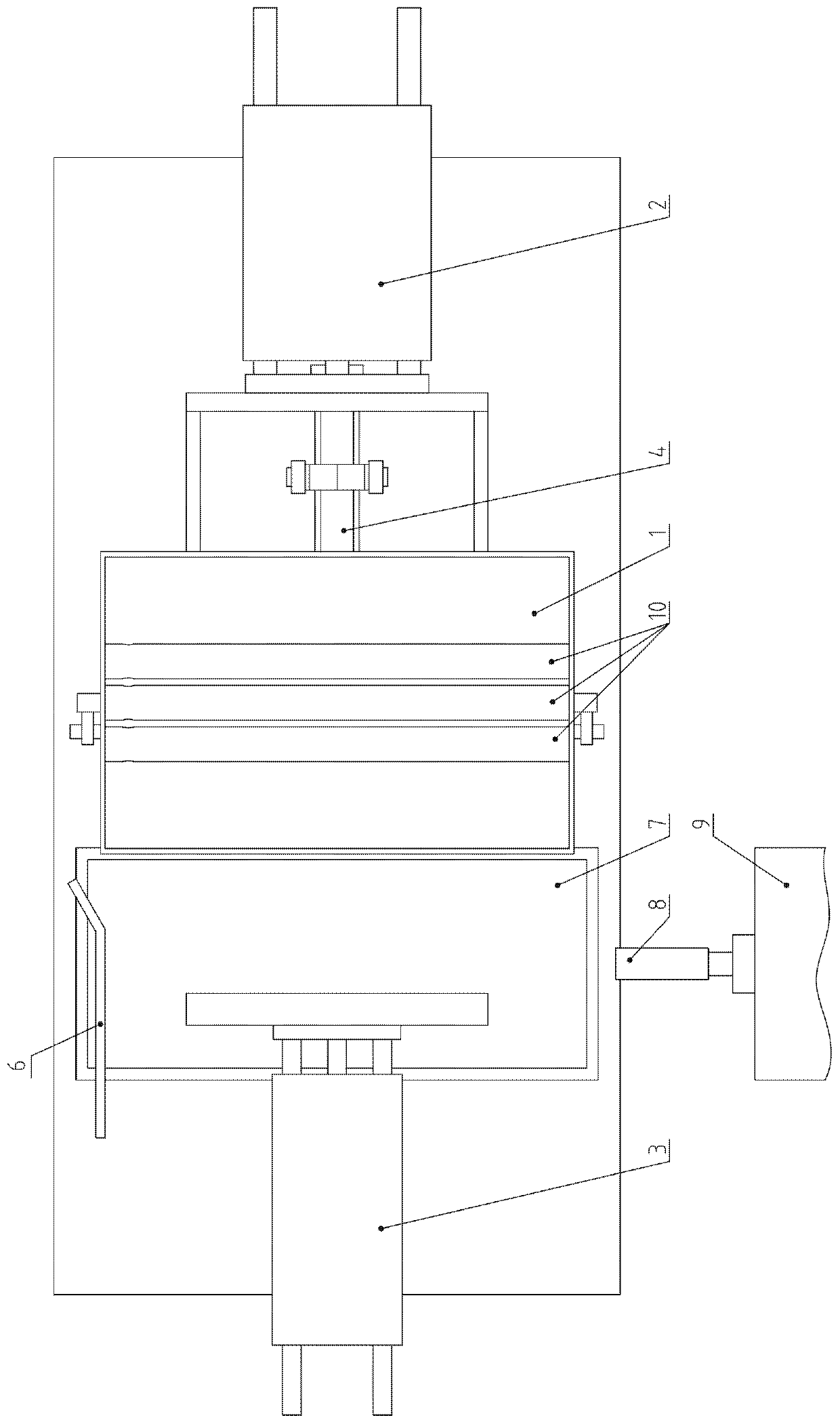 Automatic tapping equipment for one end of steel pipe for medical transfer bed