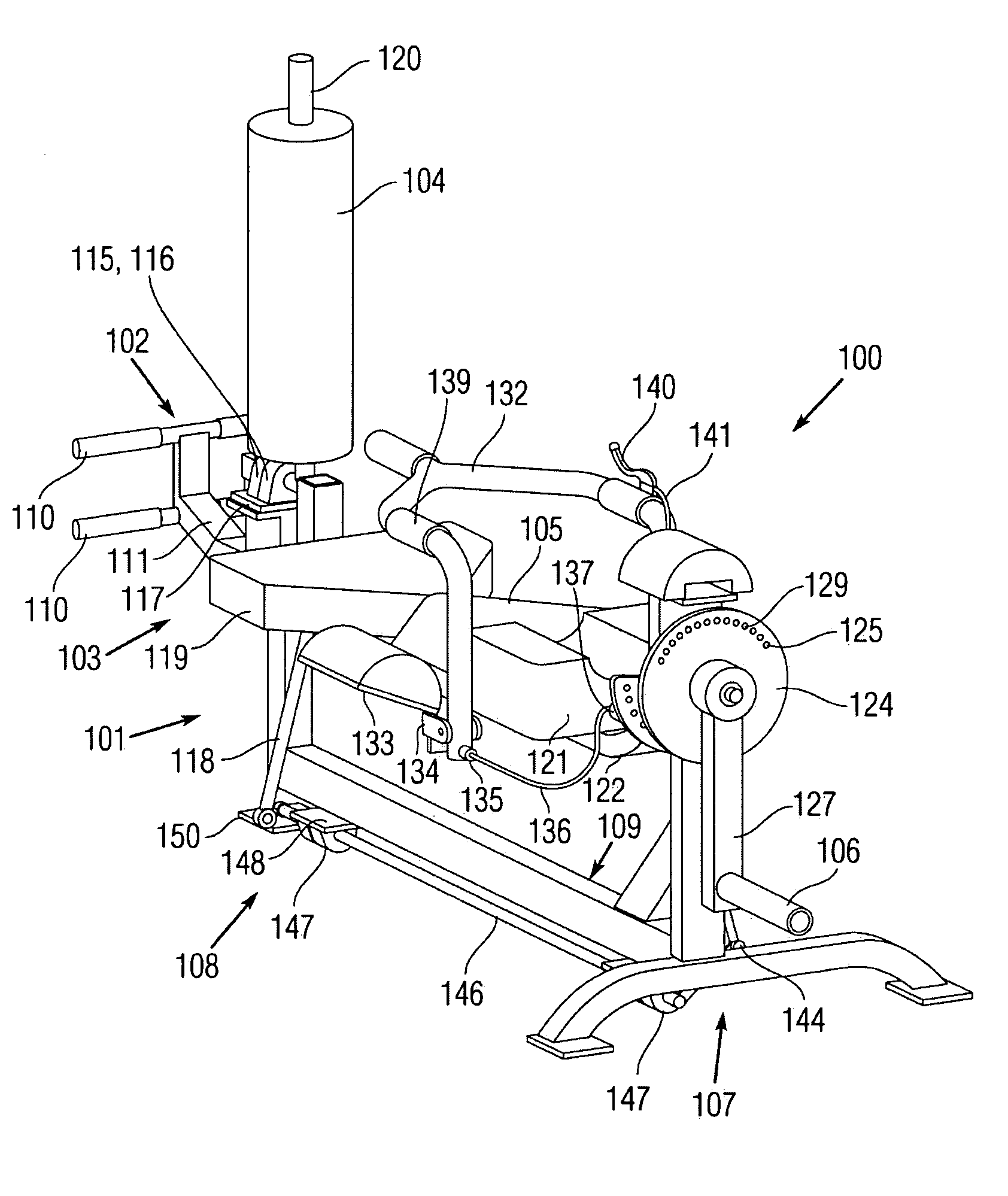 Dual rotation rotary torso exercise bench