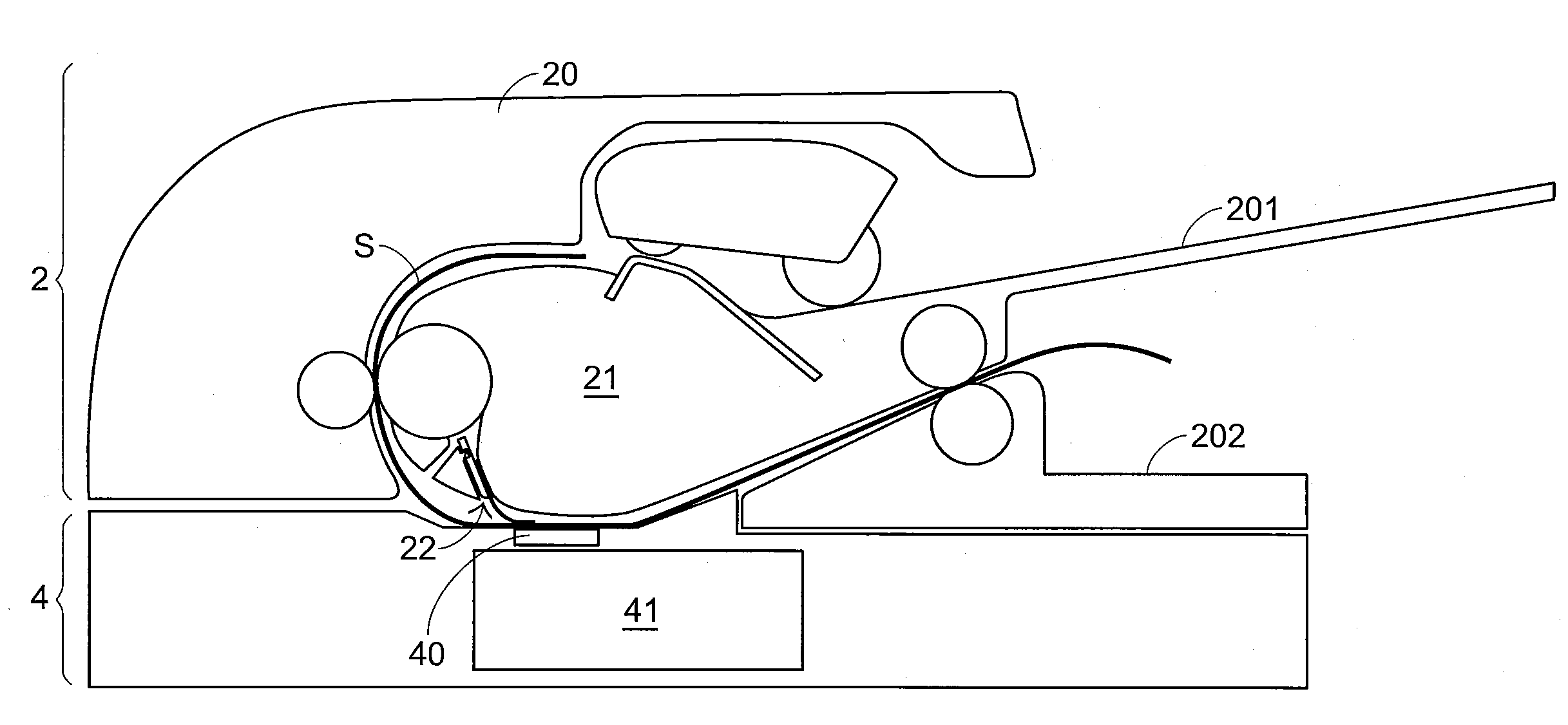 Automatic document feeder having detachable sheet-pressing slice