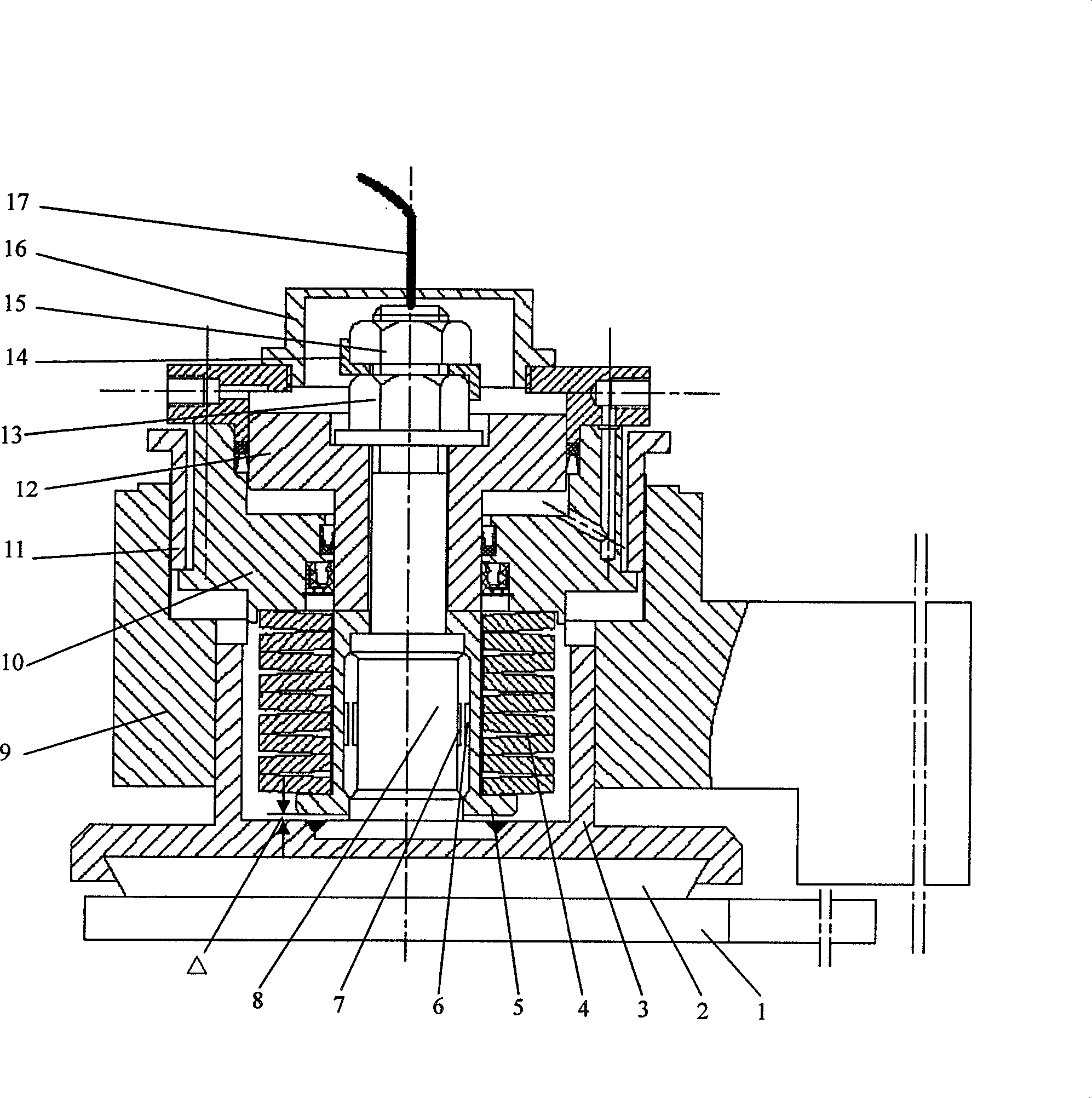 Disc type brake for monitoring braking positive pressure under braking state