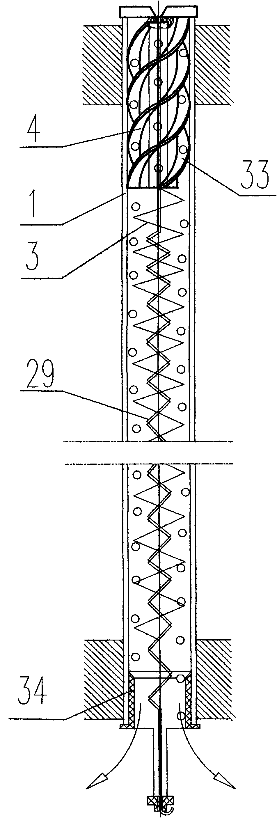 In-tube auto-cleaning antiscale falling-film evaporation device