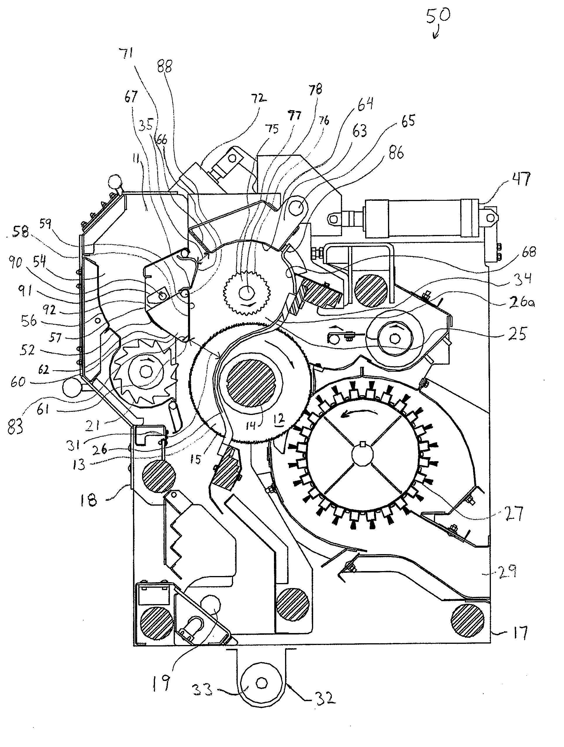 Gin Saw Stand With Adjustable Seed Roll Retaining Member