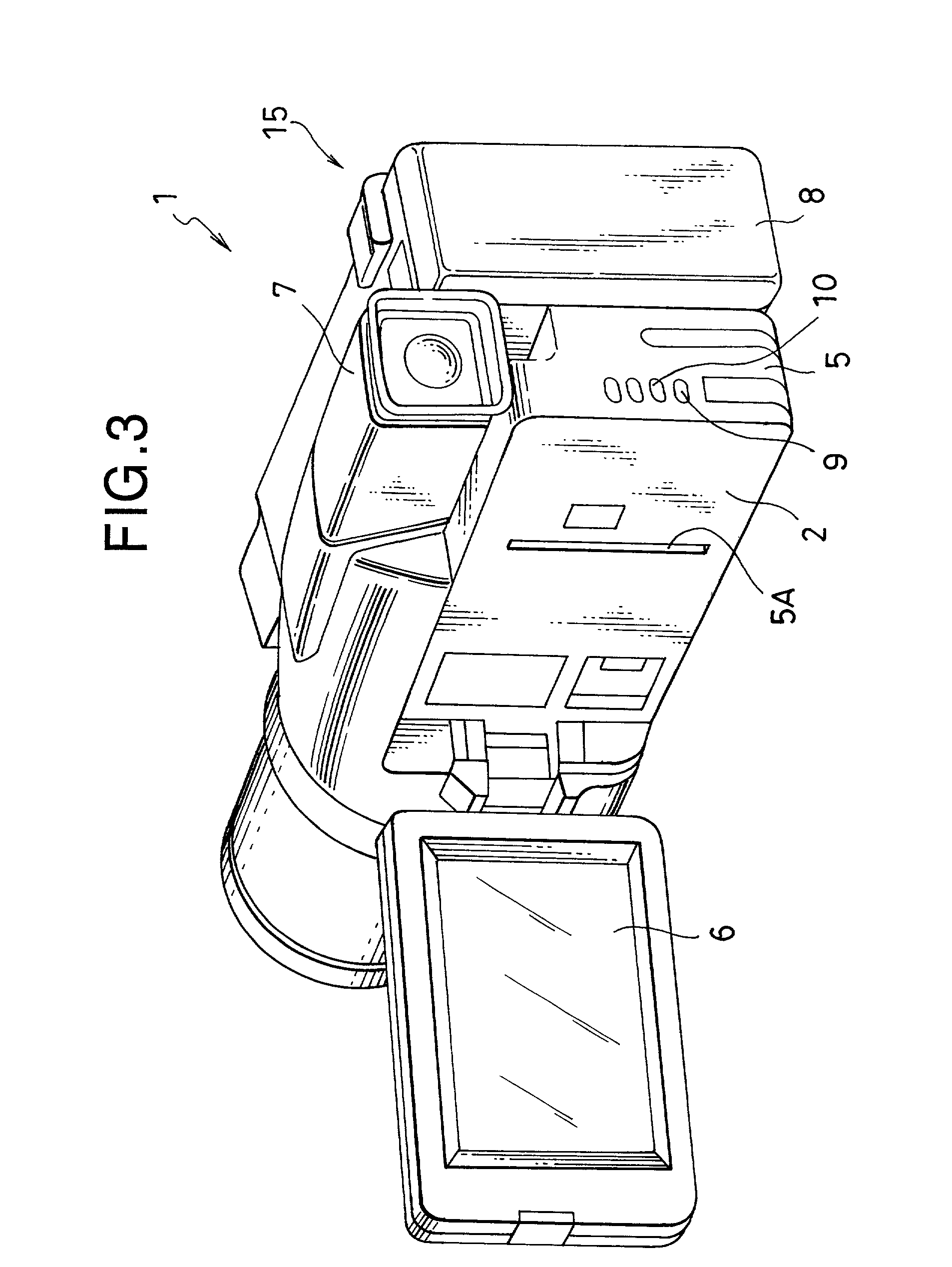 Data processing device for camera-integrated VTR, printer thereof, and method for operating the printer