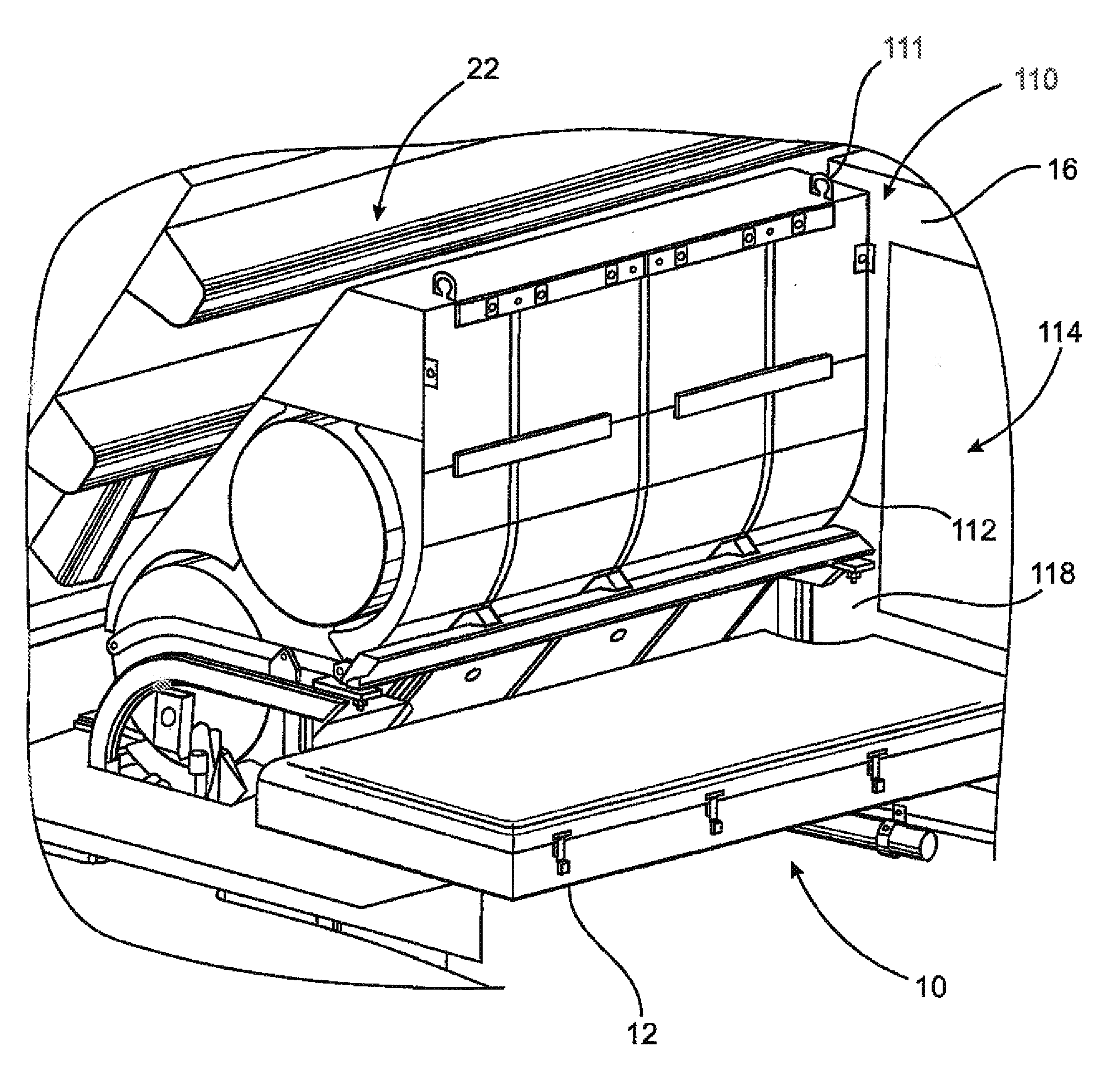 Modification of an industrial vehicle to include a containment area and mounting assembly for an alternate fuel