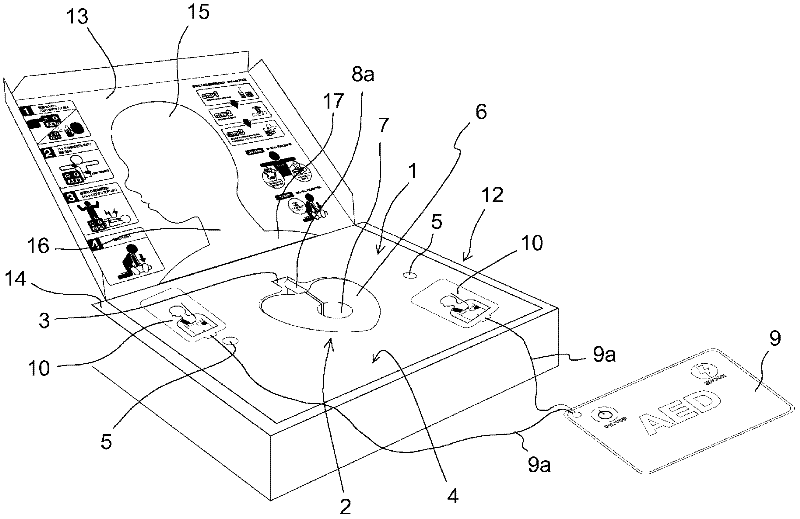 Portable practice tool for heart massaging in cardiopulmonary resuscitation