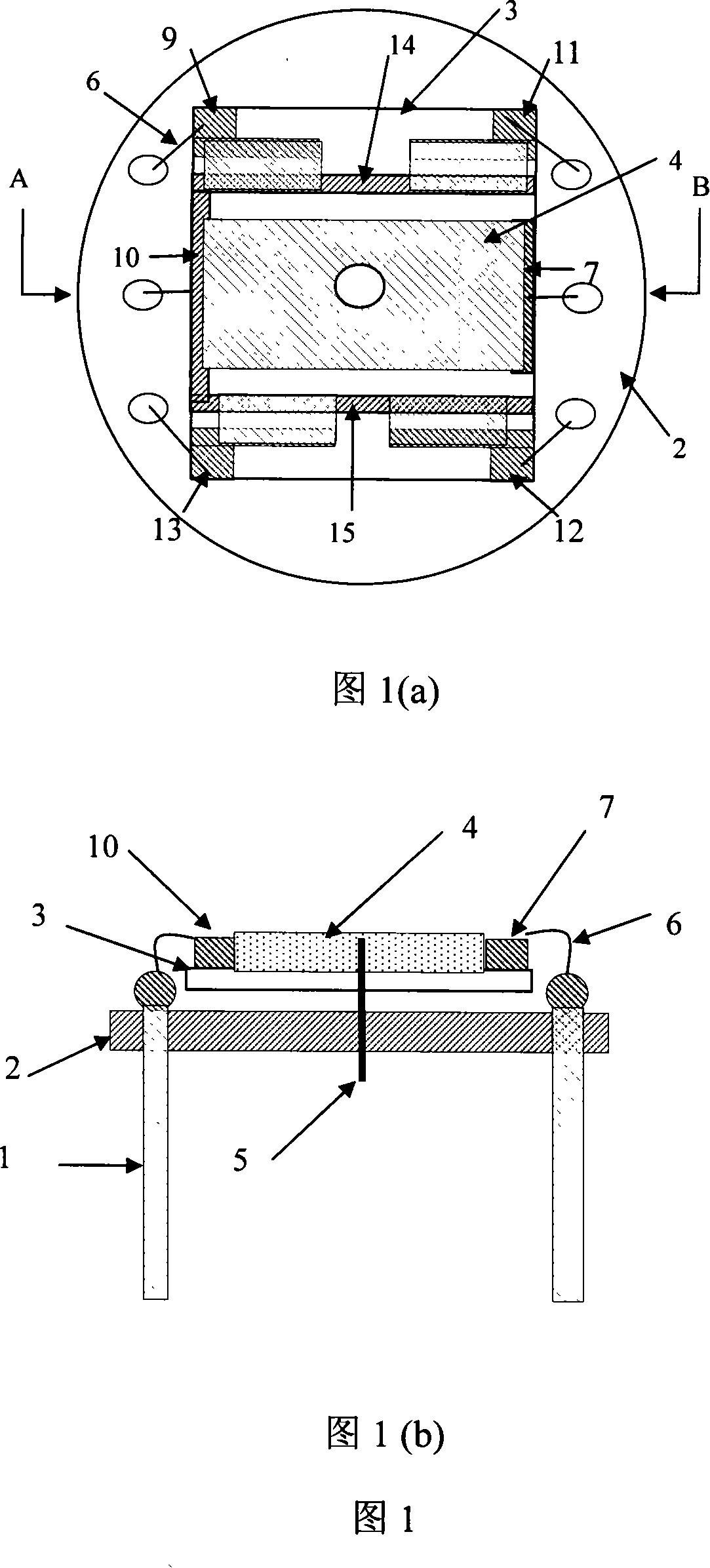 Gas sensitization array sensor and its manufacture method