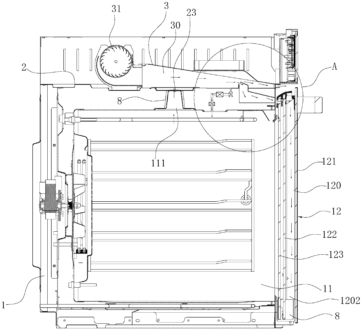 Steaming and baking integrated machine