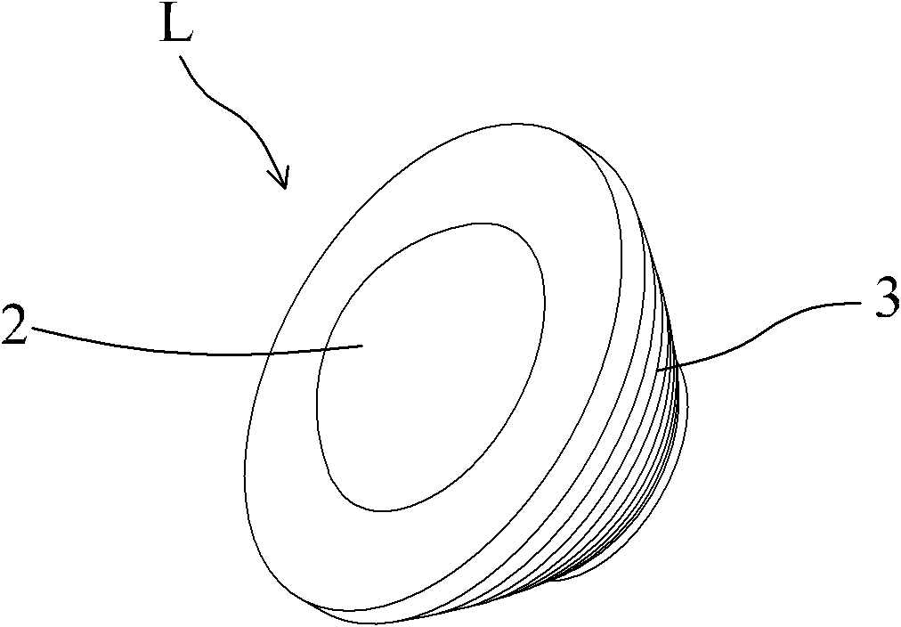 Condenser lens of LED (light emitting diode)