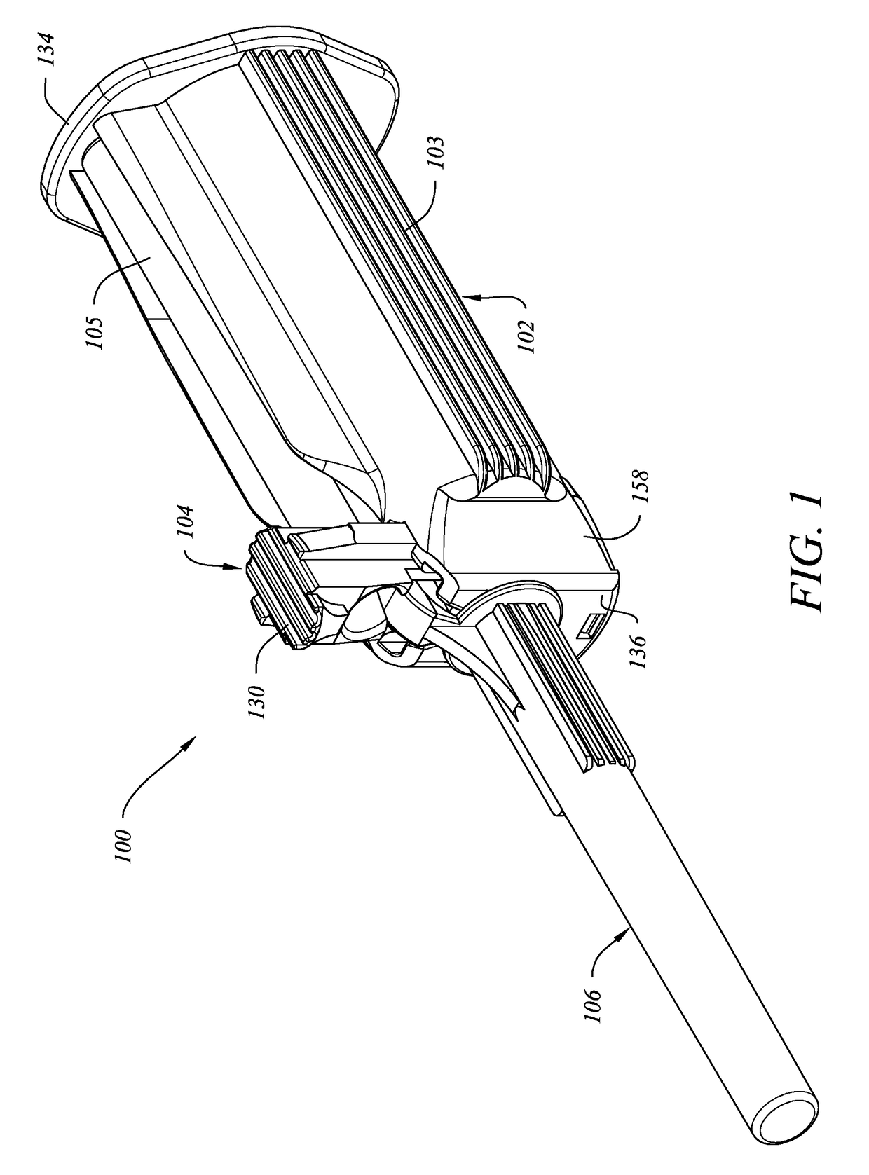 Blood Collection Tube Holder with Discharge Needle Displacement Member