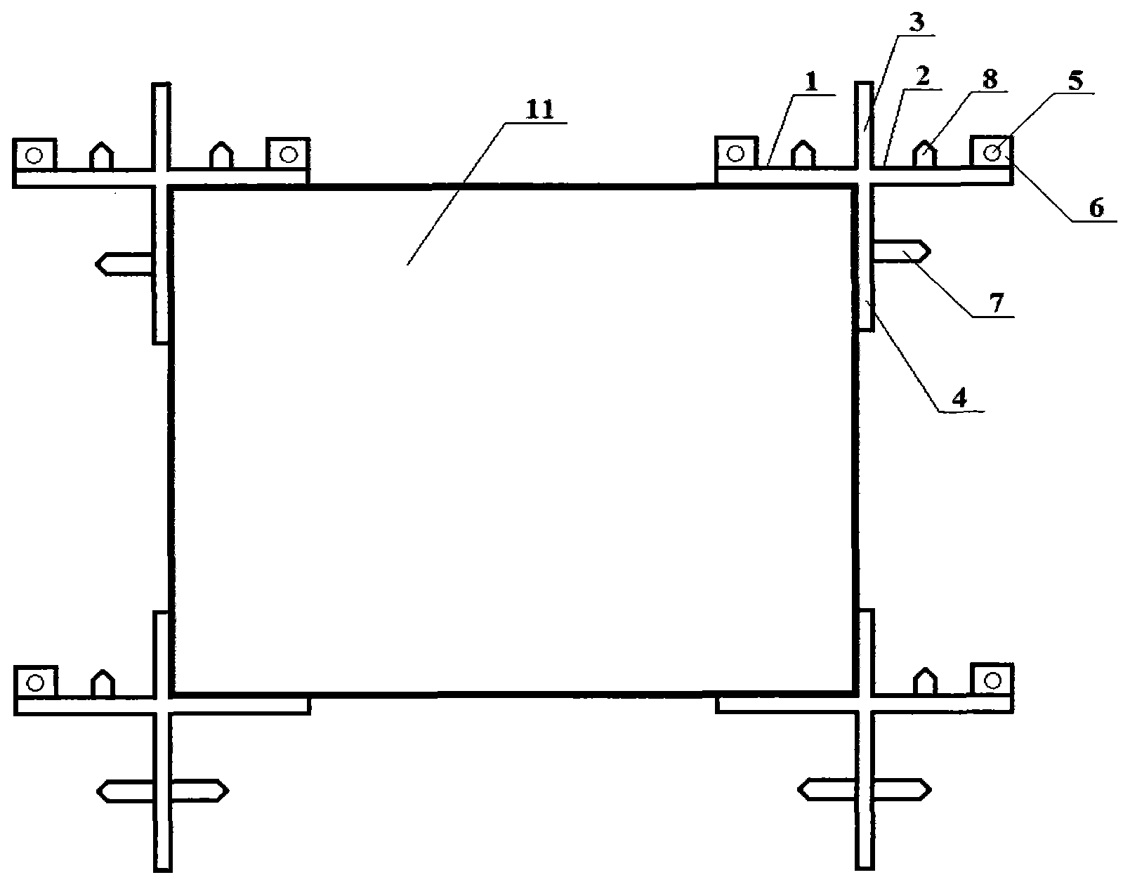 Anti-falling mounting piece for light materials