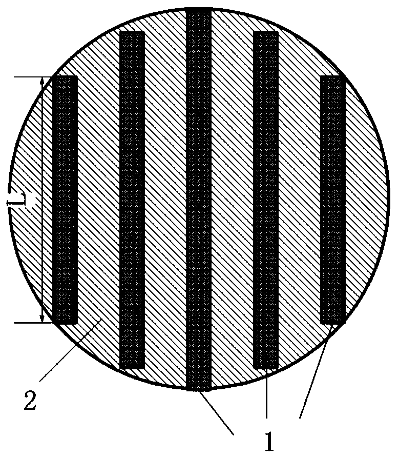 A kind of array target and manufacturing method of x-ray source for electron beam scanning ct