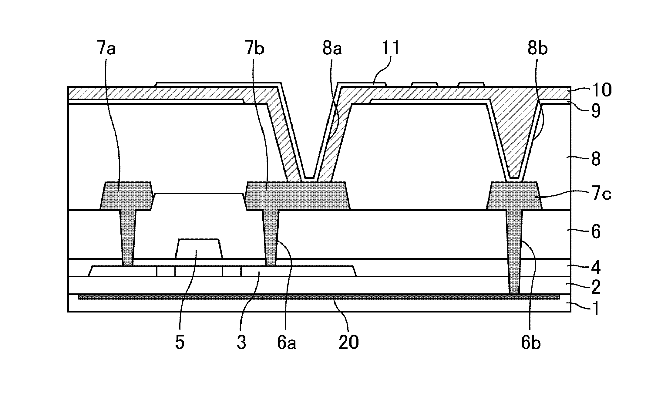 Substrate for liquid crystal display panel and liquid crystal display device