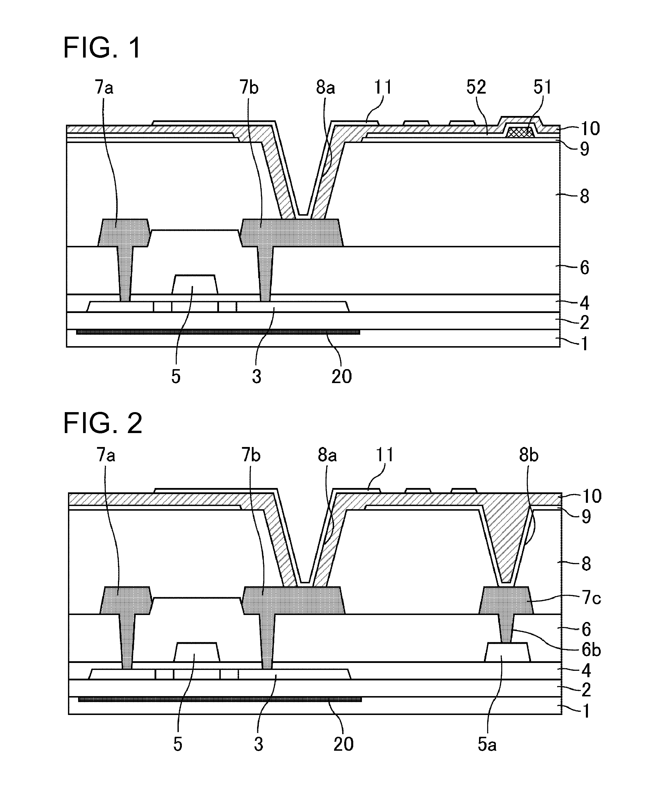 Substrate for liquid crystal display panel and liquid crystal display device