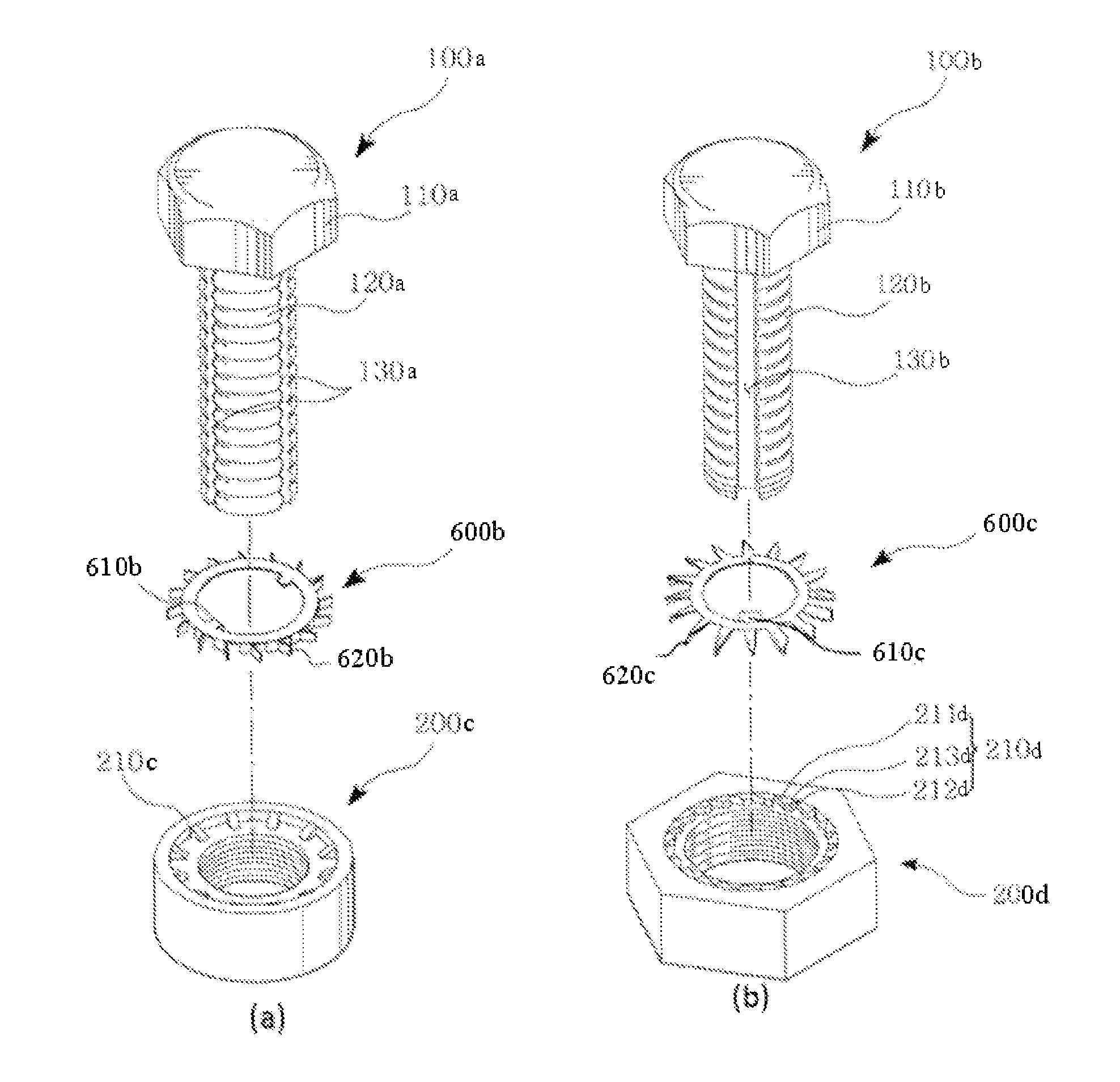 Self-locking bolt nut assembly