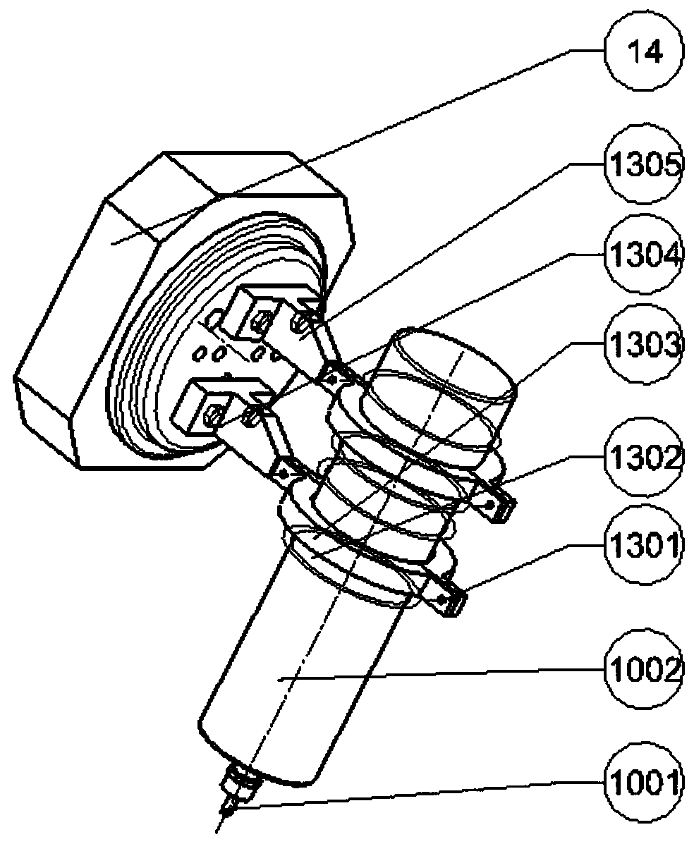 High-precision five-axis three-dimensional ultrasonic polishing device and use method thereof