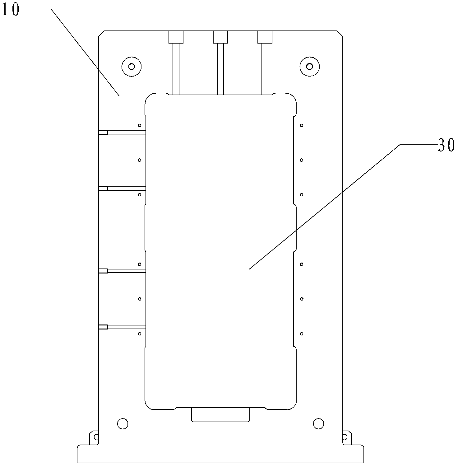 Machine frame of battery pole piece rubbing mill