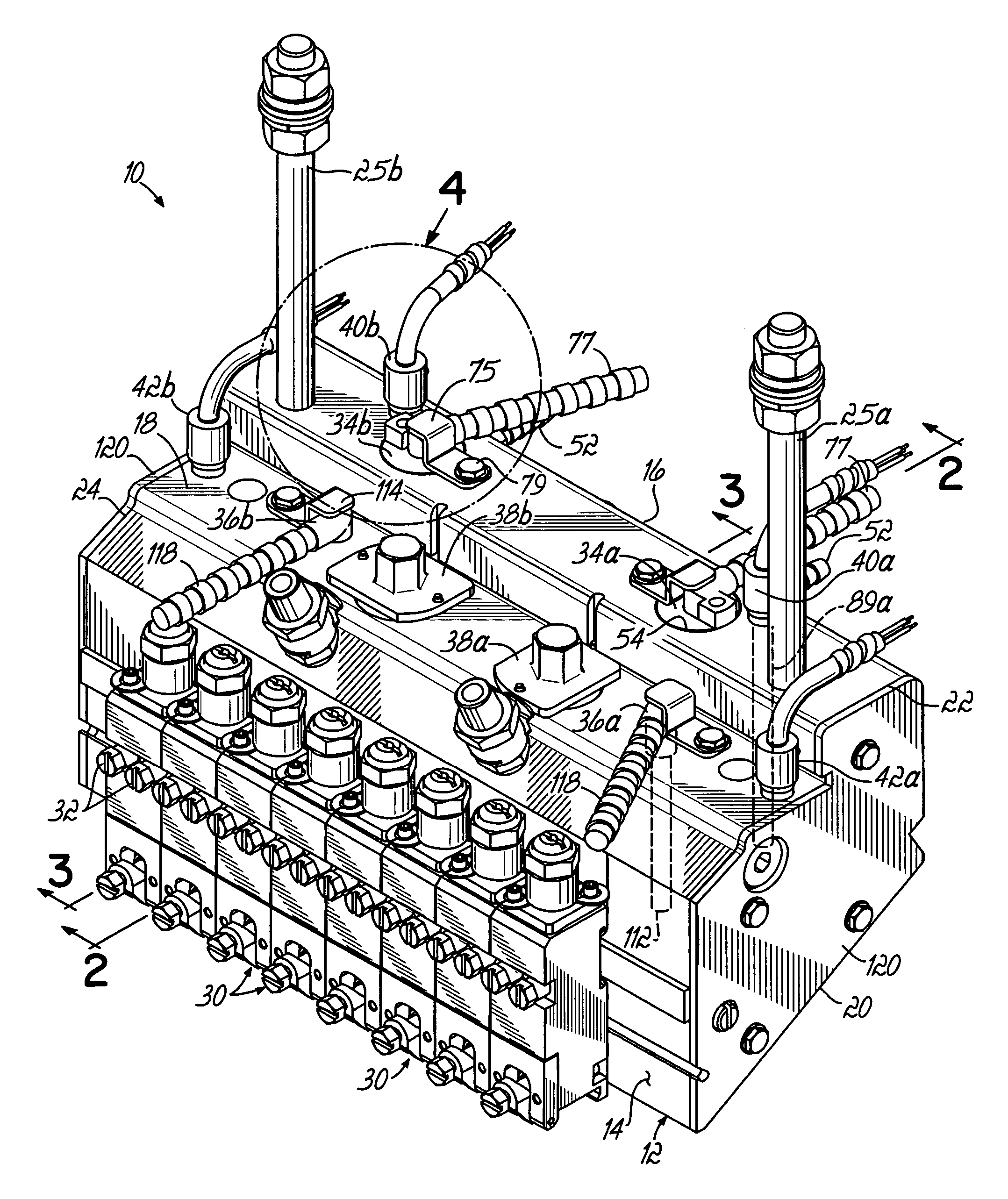 Integral manifold for liquid material dispensing systems