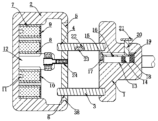 Rotary contact type electronic connector