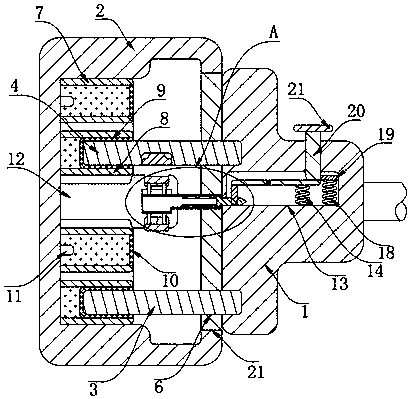 Rotary contact type electronic connector