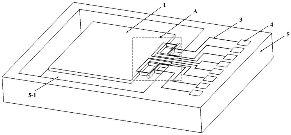 A high quality factor piezoelectric cantilever beam density sensor chip and its working method and preparation method