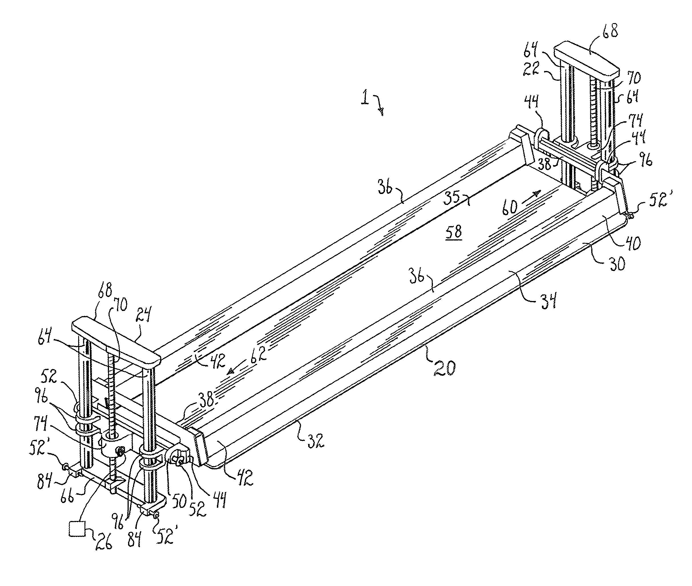 Syncronized patient elevation and positioning apparatus for use with patient positioning support systems