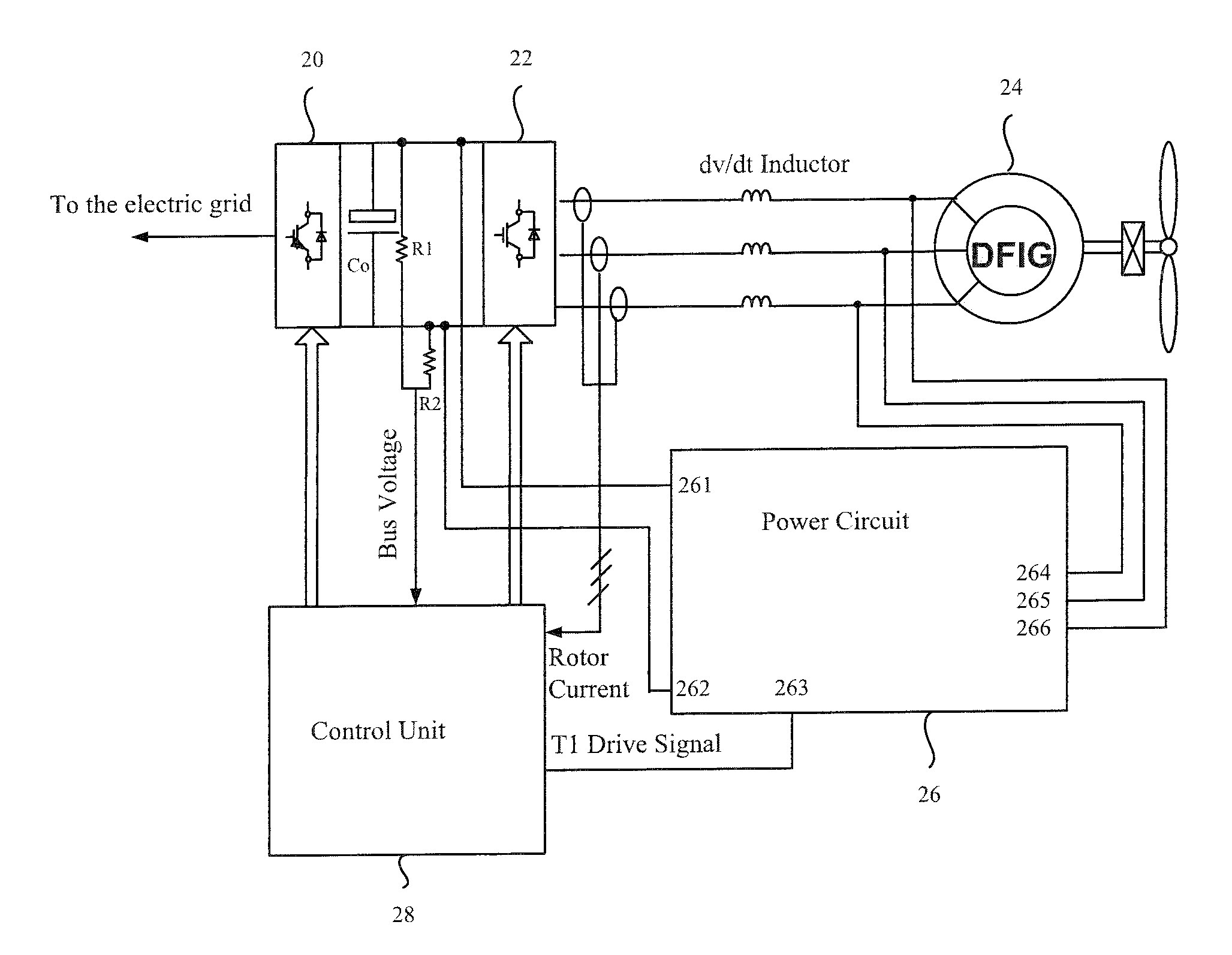 DC chopper and DC chopping method for doubly fed induction generator system